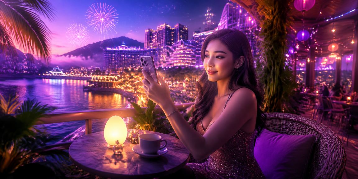 Pemain menggunakan telefon pintar untuk bermain secara bertanggungjawab di Genting Highlands